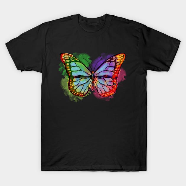 Art Academia Aesthetic Watercolor Butterfly T-Shirt by Alex21